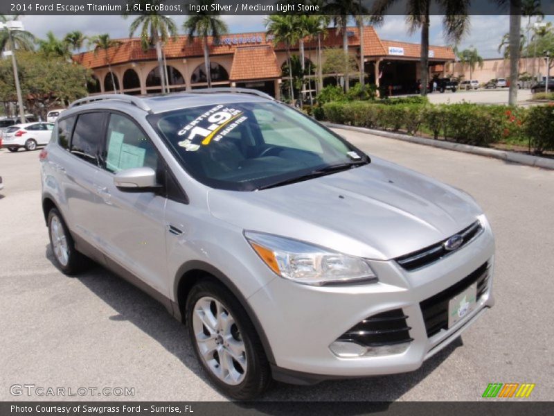 Ingot Silver / Medium Light Stone 2014 Ford Escape Titanium 1.6L EcoBoost