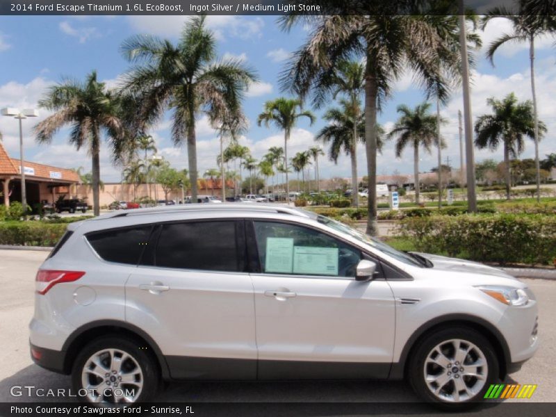 Ingot Silver / Medium Light Stone 2014 Ford Escape Titanium 1.6L EcoBoost