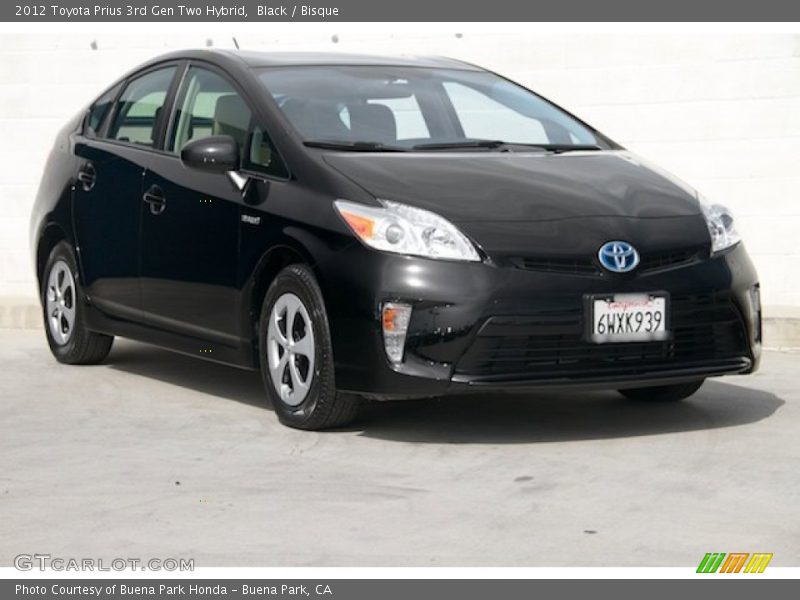 Black / Bisque 2012 Toyota Prius 3rd Gen Two Hybrid