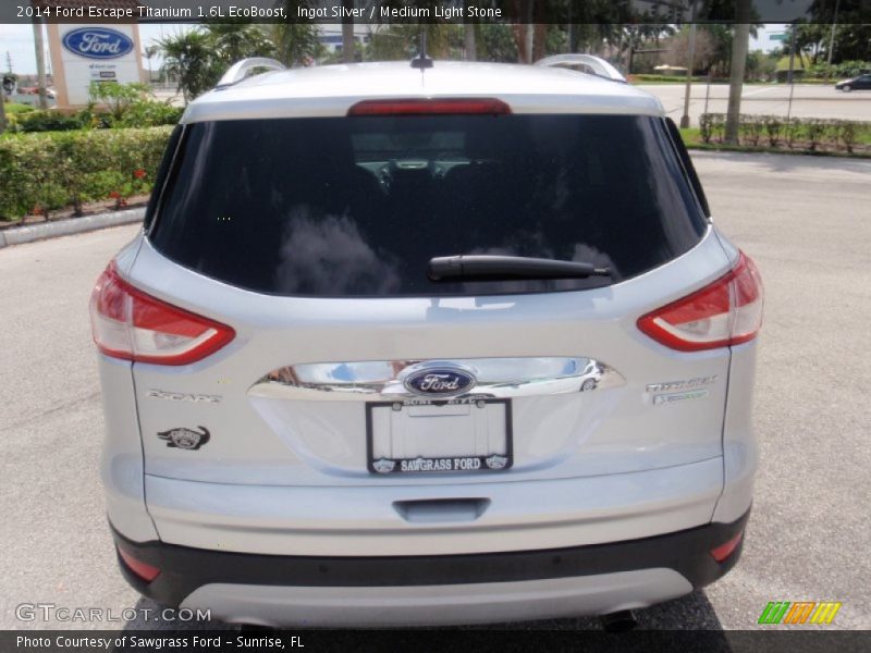 Ingot Silver / Medium Light Stone 2014 Ford Escape Titanium 1.6L EcoBoost