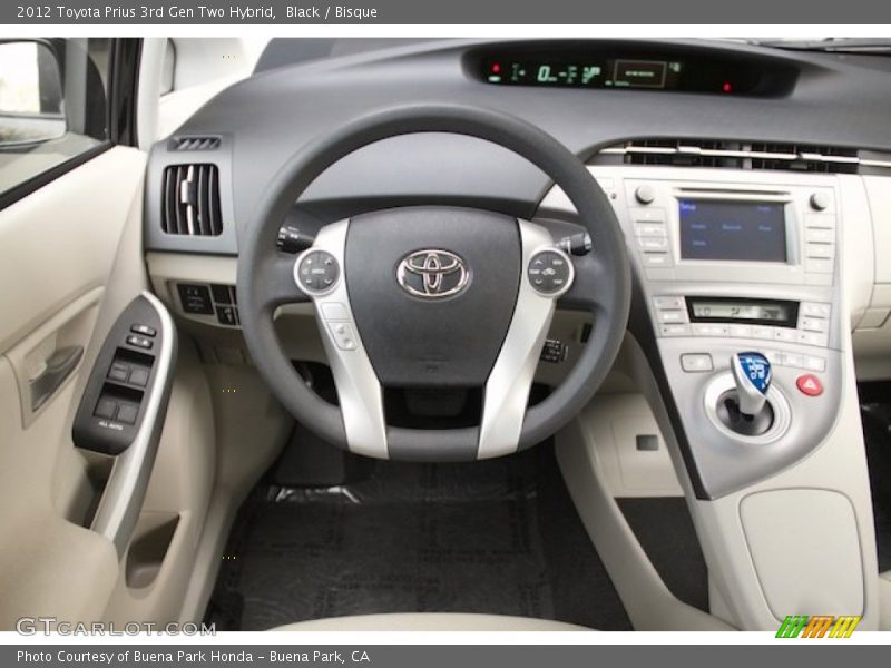 Black / Bisque 2012 Toyota Prius 3rd Gen Two Hybrid