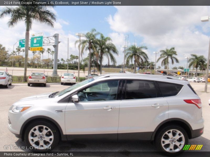 Ingot Silver / Medium Light Stone 2014 Ford Escape Titanium 1.6L EcoBoost