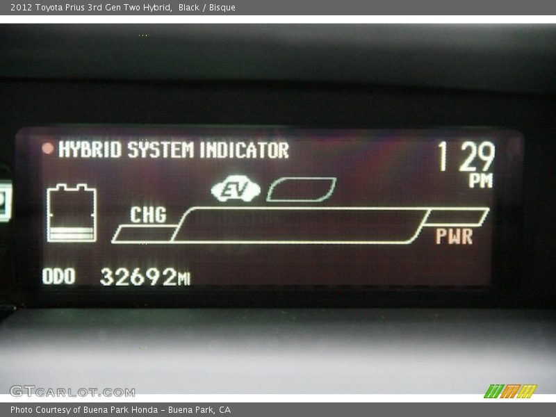 Black / Bisque 2012 Toyota Prius 3rd Gen Two Hybrid