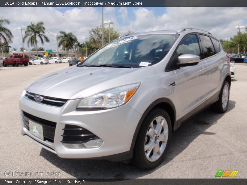 Ingot Silver / Medium Light Stone 2014 Ford Escape Titanium 1.6L EcoBoost