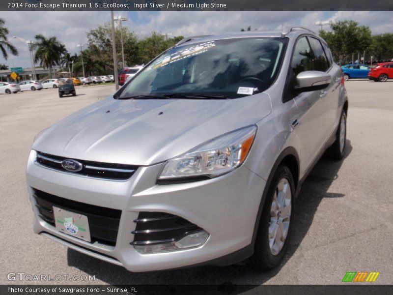Ingot Silver / Medium Light Stone 2014 Ford Escape Titanium 1.6L EcoBoost