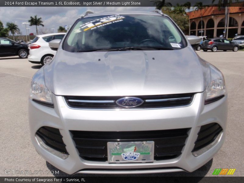 Ingot Silver / Medium Light Stone 2014 Ford Escape Titanium 1.6L EcoBoost