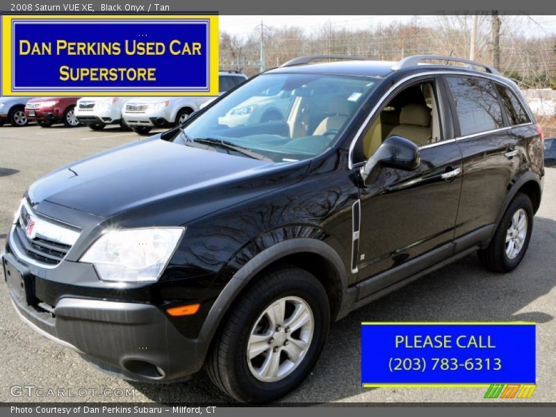 Black Onyx / Tan 2008 Saturn VUE XE
