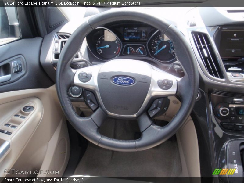 Ingot Silver / Medium Light Stone 2014 Ford Escape Titanium 1.6L EcoBoost