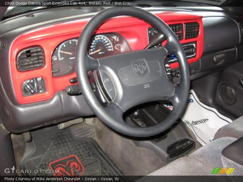 Metallic Red / Mist Gray 1999 Dodge Dakota Sport Extended Cab 4x4