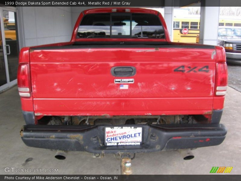 Metallic Red / Mist Gray 1999 Dodge Dakota Sport Extended Cab 4x4