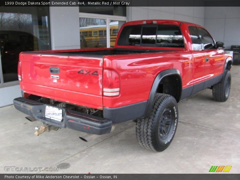 Metallic Red / Mist Gray 1999 Dodge Dakota Sport Extended Cab 4x4
