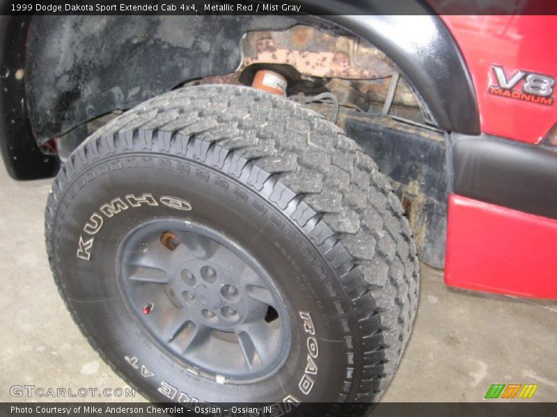 Metallic Red / Mist Gray 1999 Dodge Dakota Sport Extended Cab 4x4