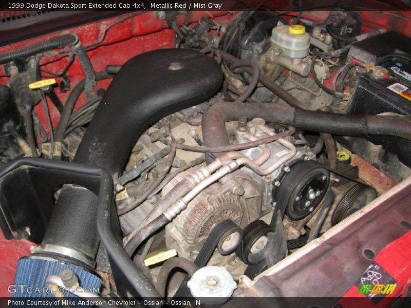 Metallic Red / Mist Gray 1999 Dodge Dakota Sport Extended Cab 4x4