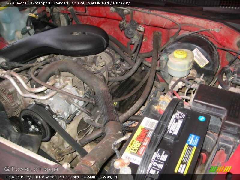 Metallic Red / Mist Gray 1999 Dodge Dakota Sport Extended Cab 4x4
