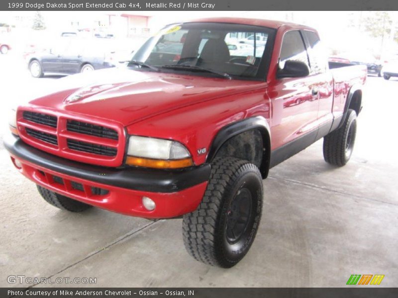 Metallic Red / Mist Gray 1999 Dodge Dakota Sport Extended Cab 4x4
