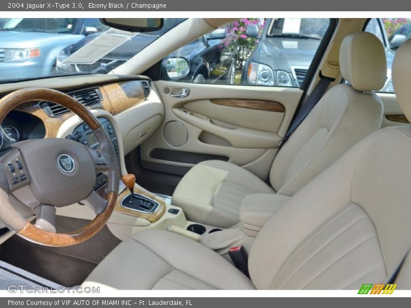 Front Seat of 2004 X-Type 3.0
