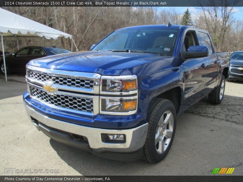 Blue Topaz Metallic / Jet Black/Dark Ash 2014 Chevrolet Silverado 1500 LT Crew Cab 4x4