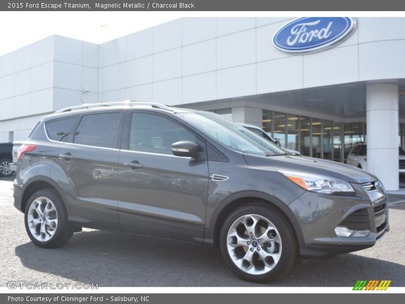 Magnetic Metallic / Charcoal Black 2015 Ford Escape Titanium