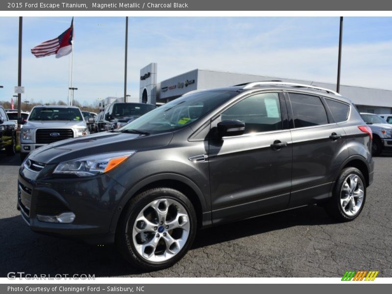 Magnetic Metallic / Charcoal Black 2015 Ford Escape Titanium