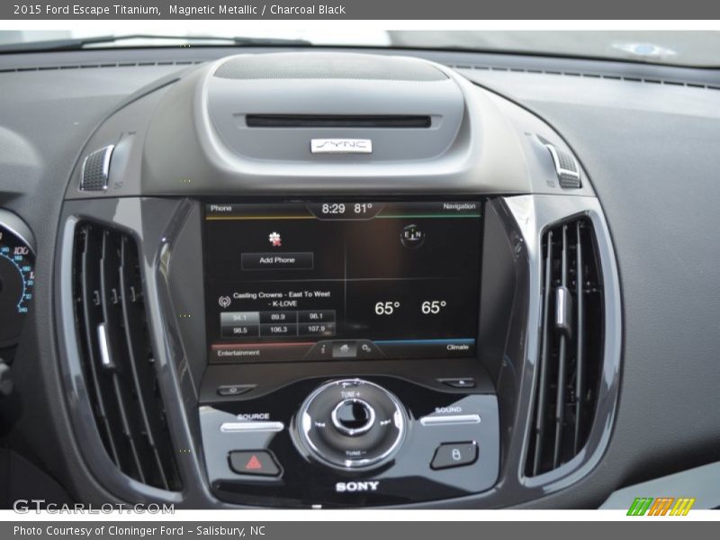 Magnetic Metallic / Charcoal Black 2015 Ford Escape Titanium