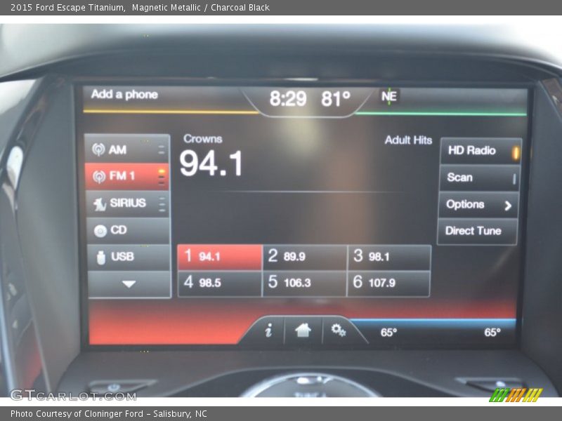 Magnetic Metallic / Charcoal Black 2015 Ford Escape Titanium