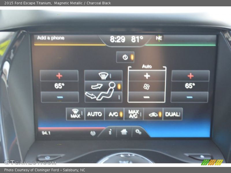 Magnetic Metallic / Charcoal Black 2015 Ford Escape Titanium