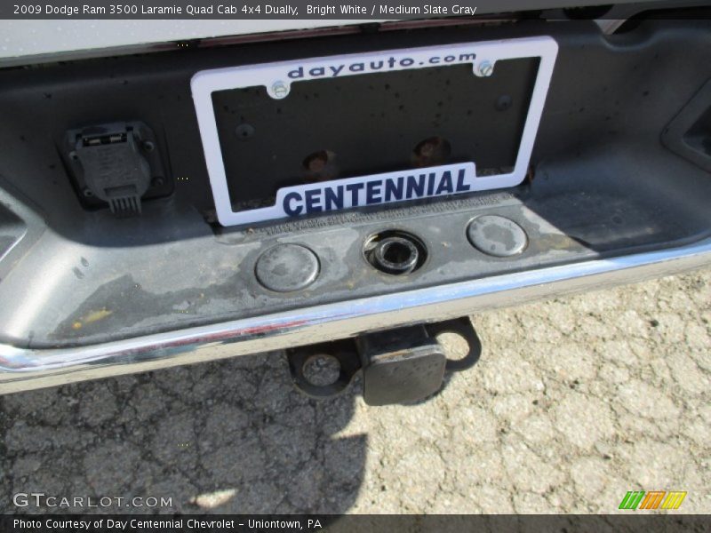 Bright White / Medium Slate Gray 2009 Dodge Ram 3500 Laramie Quad Cab 4x4 Dually