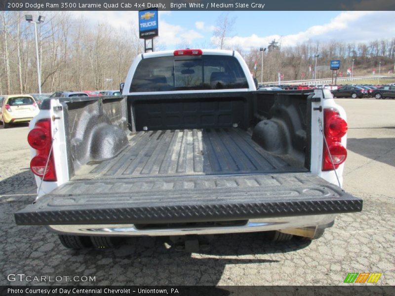 Bright White / Medium Slate Gray 2009 Dodge Ram 3500 Laramie Quad Cab 4x4 Dually