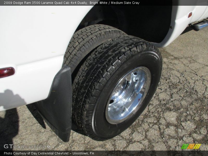 Bright White / Medium Slate Gray 2009 Dodge Ram 3500 Laramie Quad Cab 4x4 Dually