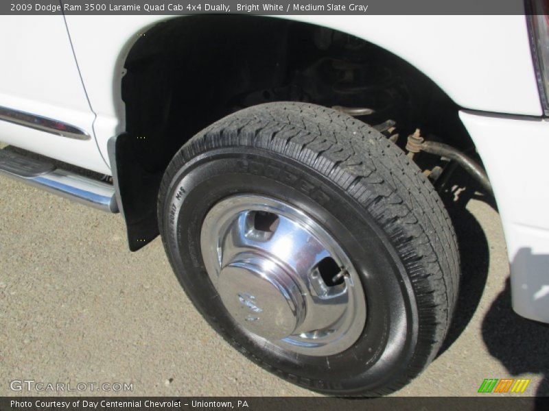 Bright White / Medium Slate Gray 2009 Dodge Ram 3500 Laramie Quad Cab 4x4 Dually