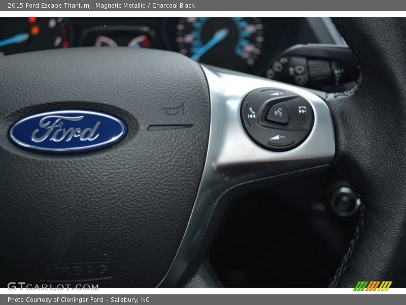 Magnetic Metallic / Charcoal Black 2015 Ford Escape Titanium