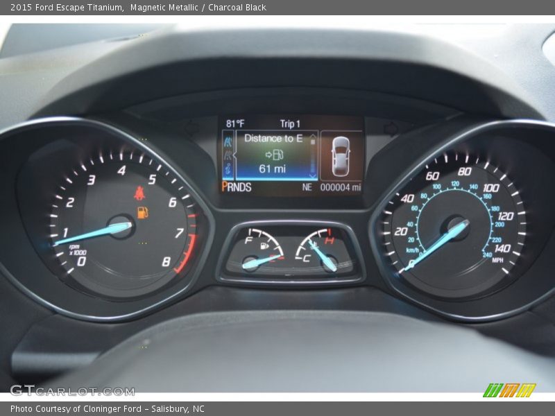 Magnetic Metallic / Charcoal Black 2015 Ford Escape Titanium