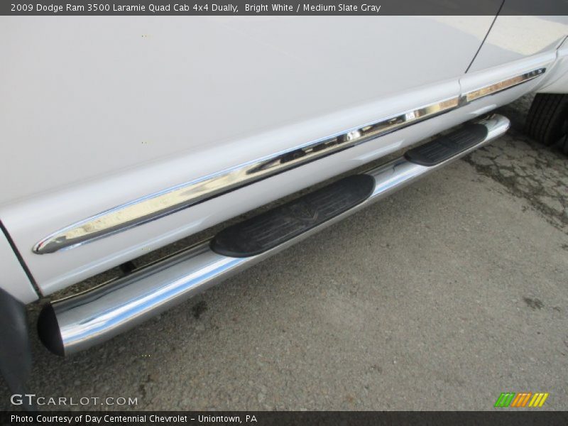 Bright White / Medium Slate Gray 2009 Dodge Ram 3500 Laramie Quad Cab 4x4 Dually