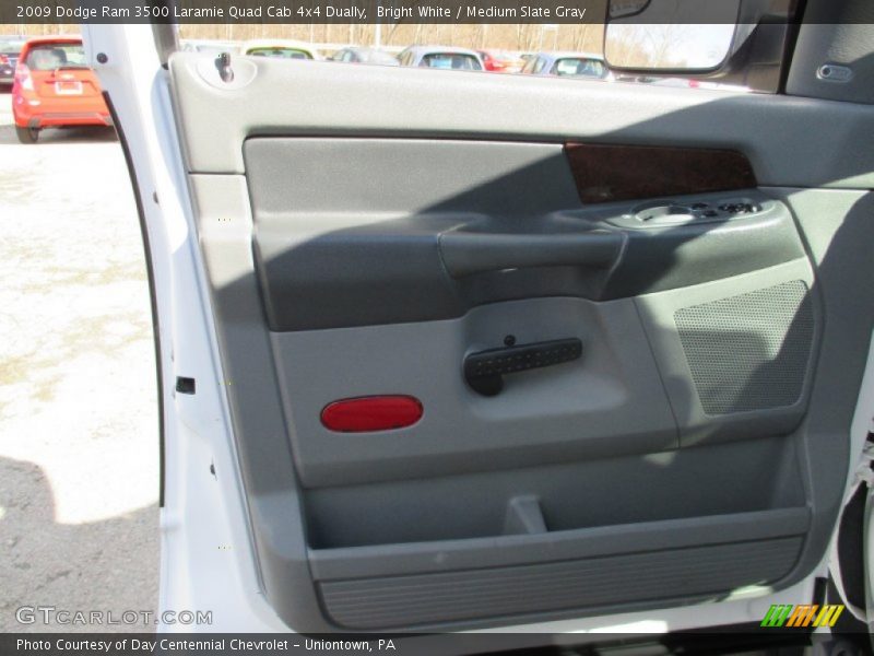 Bright White / Medium Slate Gray 2009 Dodge Ram 3500 Laramie Quad Cab 4x4 Dually