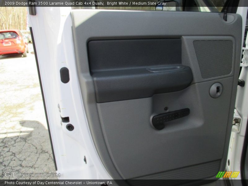 Bright White / Medium Slate Gray 2009 Dodge Ram 3500 Laramie Quad Cab 4x4 Dually
