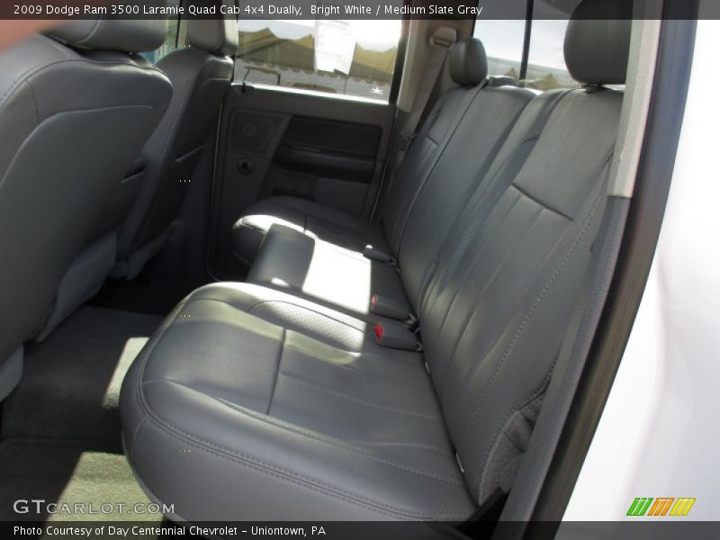 Bright White / Medium Slate Gray 2009 Dodge Ram 3500 Laramie Quad Cab 4x4 Dually