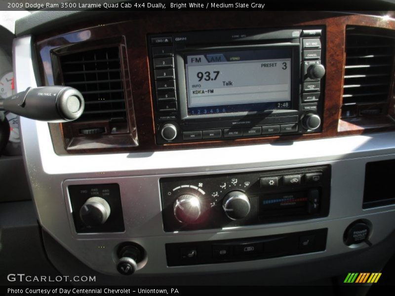 Bright White / Medium Slate Gray 2009 Dodge Ram 3500 Laramie Quad Cab 4x4 Dually