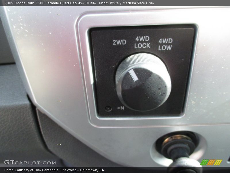 Bright White / Medium Slate Gray 2009 Dodge Ram 3500 Laramie Quad Cab 4x4 Dually