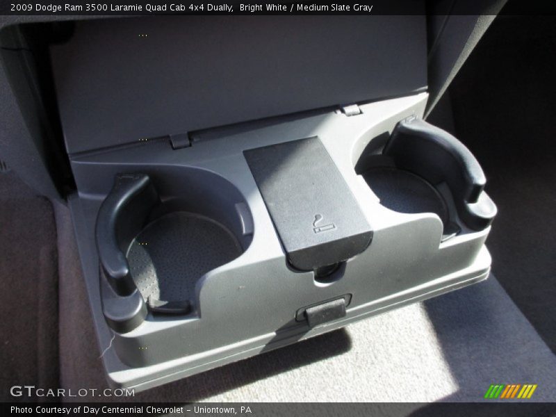 Bright White / Medium Slate Gray 2009 Dodge Ram 3500 Laramie Quad Cab 4x4 Dually