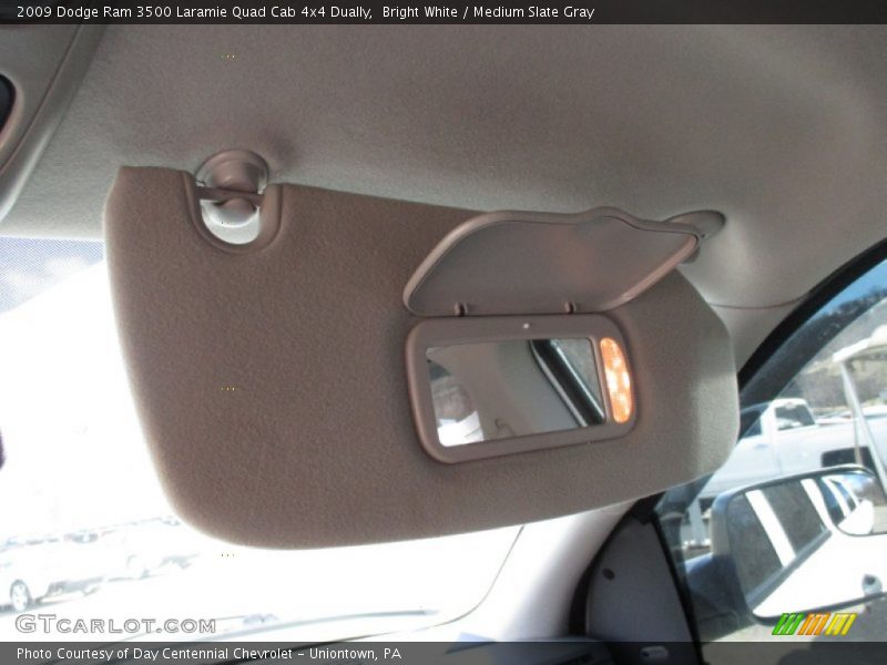 Bright White / Medium Slate Gray 2009 Dodge Ram 3500 Laramie Quad Cab 4x4 Dually