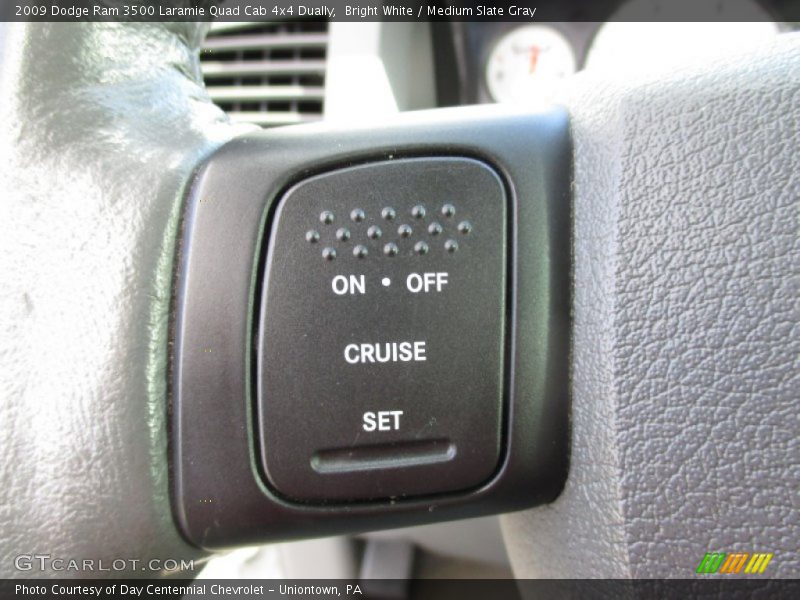 Bright White / Medium Slate Gray 2009 Dodge Ram 3500 Laramie Quad Cab 4x4 Dually