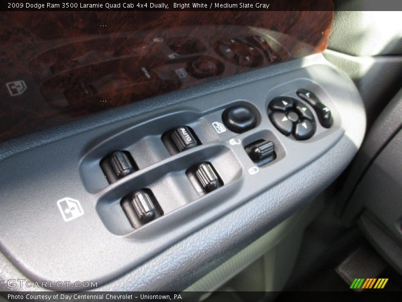 Bright White / Medium Slate Gray 2009 Dodge Ram 3500 Laramie Quad Cab 4x4 Dually