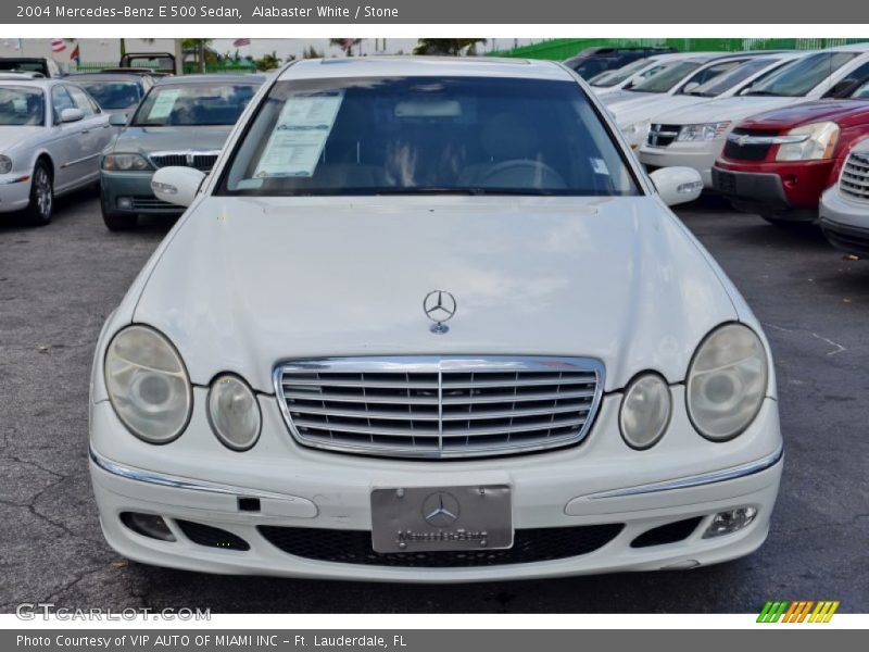 Alabaster White / Stone 2004 Mercedes-Benz E 500 Sedan