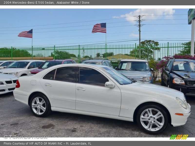 Alabaster White / Stone 2004 Mercedes-Benz E 500 Sedan