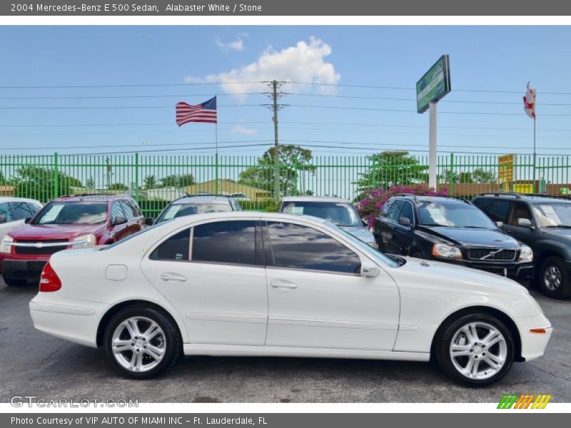 Alabaster White / Stone 2004 Mercedes-Benz E 500 Sedan