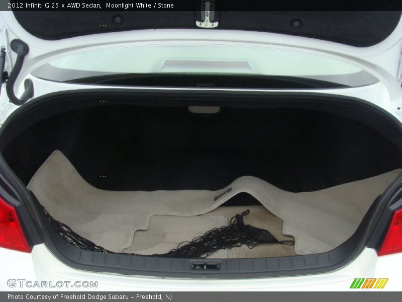 Moonlight White / Stone 2012 Infiniti G 25 x AWD Sedan