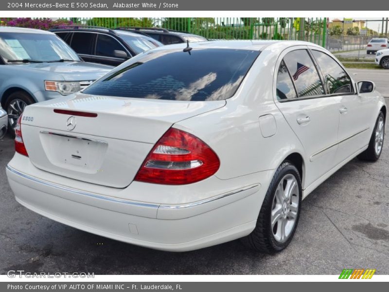 Alabaster White / Stone 2004 Mercedes-Benz E 500 Sedan