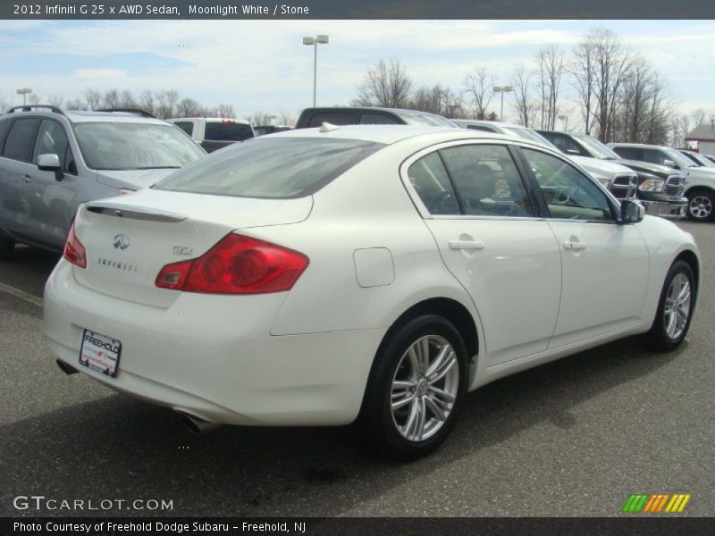 Moonlight White / Stone 2012 Infiniti G 25 x AWD Sedan