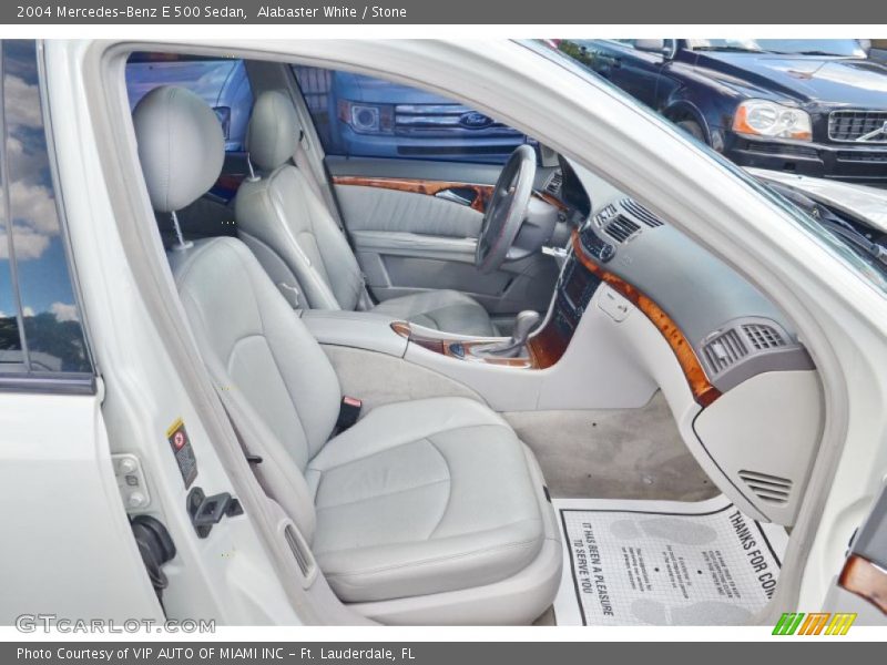 Alabaster White / Stone 2004 Mercedes-Benz E 500 Sedan