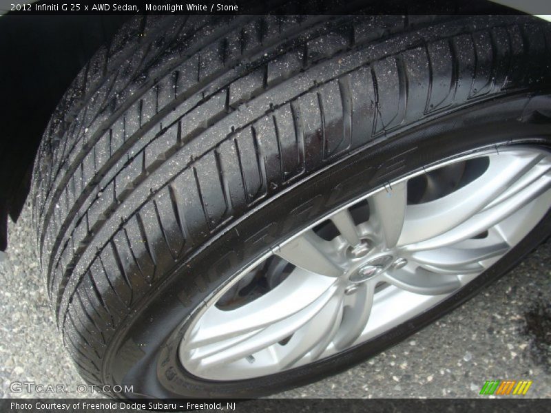 Moonlight White / Stone 2012 Infiniti G 25 x AWD Sedan